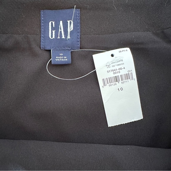 GAP Black & White Tweed Herringbone Mini Skirt | Winter Textured A-Line Size 10 - Picture 3 of 8